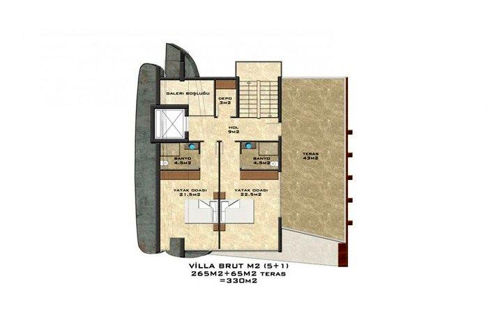 Tepe Modern Villaları Kat Planları - 11