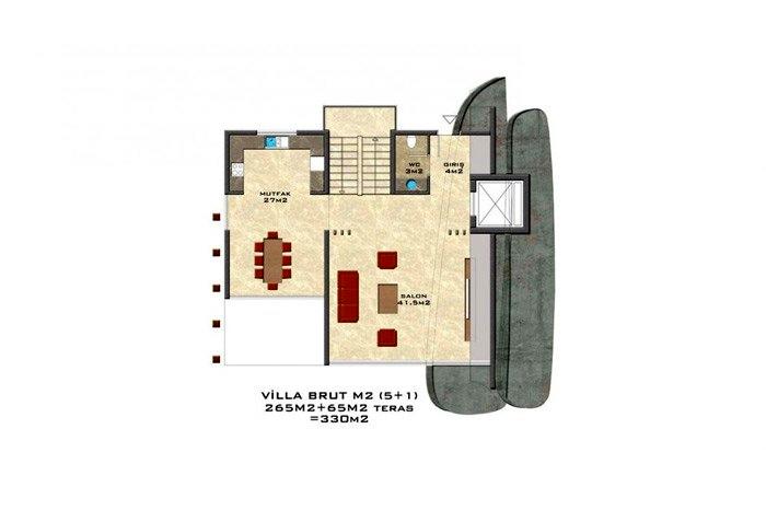 Tepe Modern Villaları Kat Planları - 13