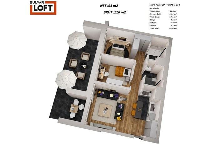 Bulvar Loft Kat Planları - 25