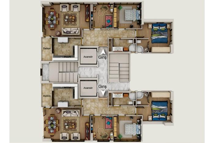 Teknik Residence Kat Planları - 3
