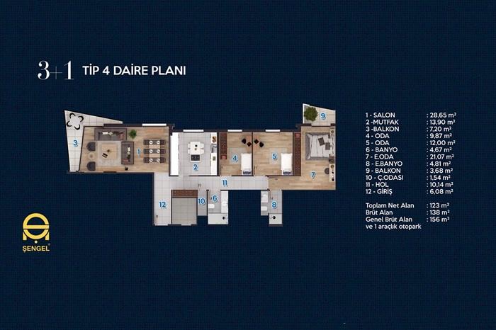 Şengel Residence Kat Planları - 28