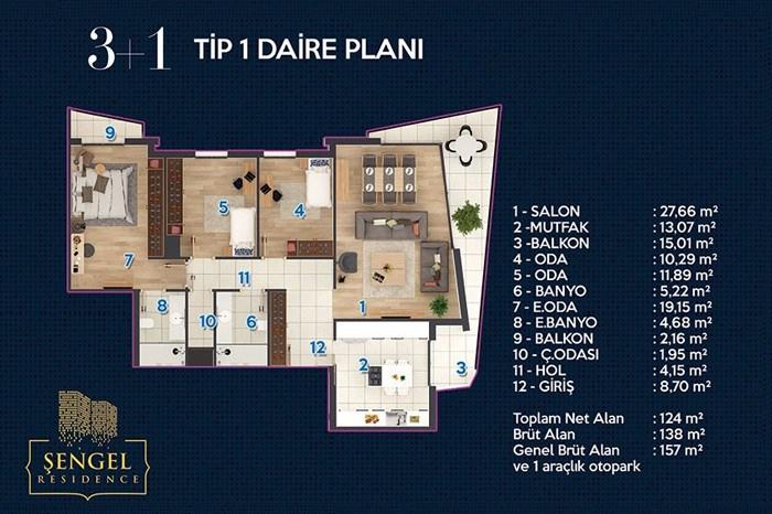Şengel Residence Kat Planları - 31