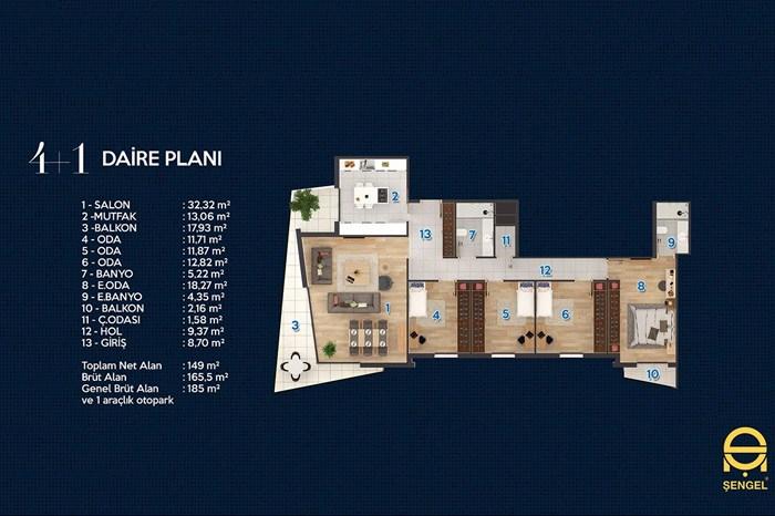 Şengel Residence Kat Planları - 32
