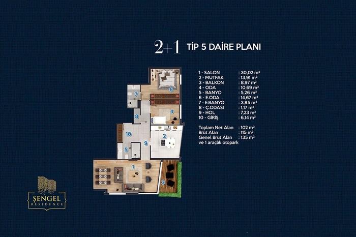 Şengel Residence Kat Planları - 8
