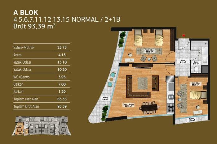 Perola Residence Kat Planları - 43