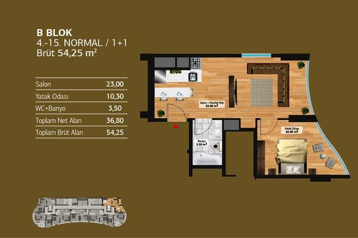 Perola Residence Kat Planları - 25