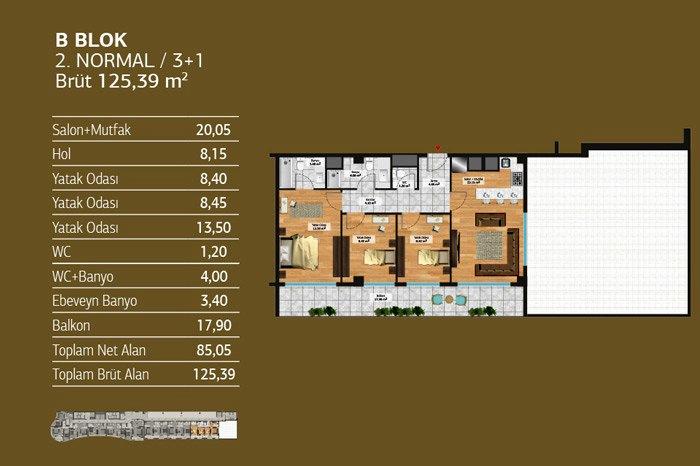 Perola Residence Kat Planları - 21
