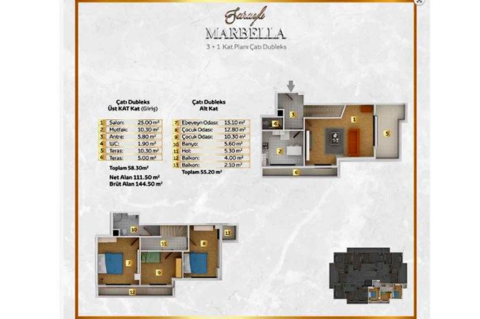 Saraylı Marbella Kat Planları - 18