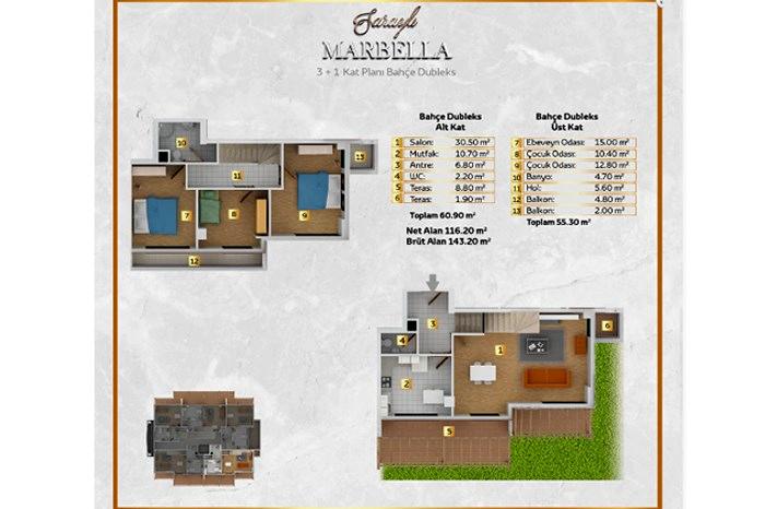 Saraylı Marbella Kat Planları - 14