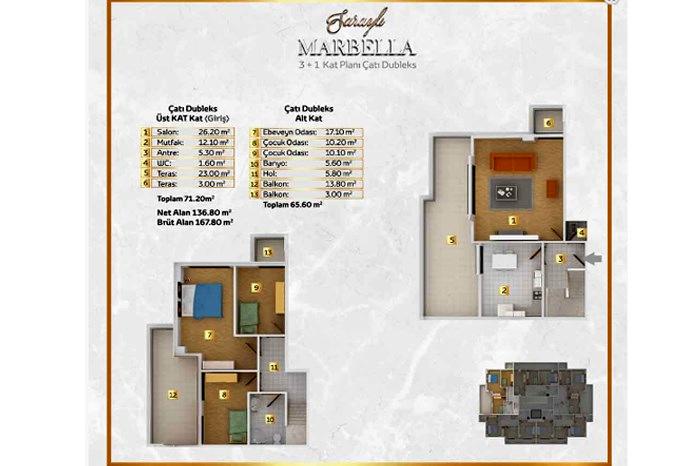 Saraylı Marbella Kat Planları - 7