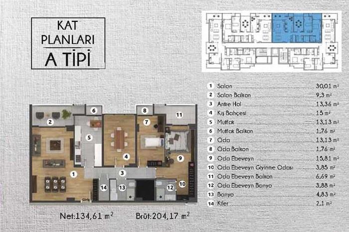 Loca Ataşehir Kat Planları - 9