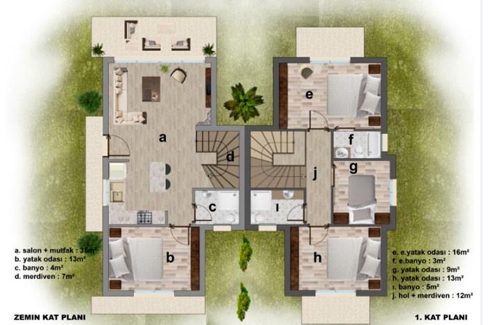 Villa Vera Şifne Taş Evler Kat Planları - 4