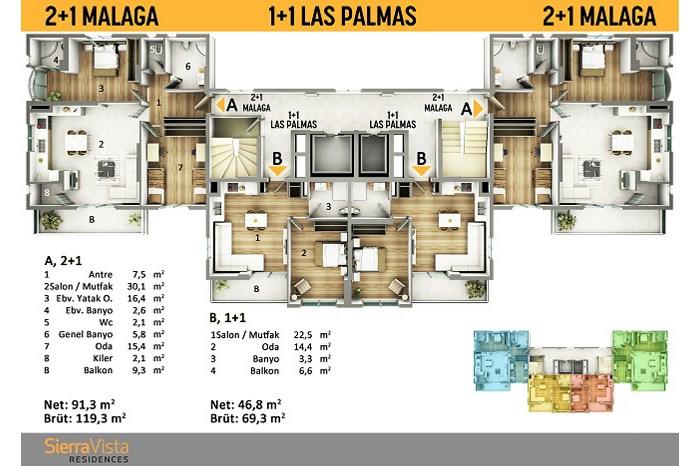Sierra Vista Residences Kat Planları - 3