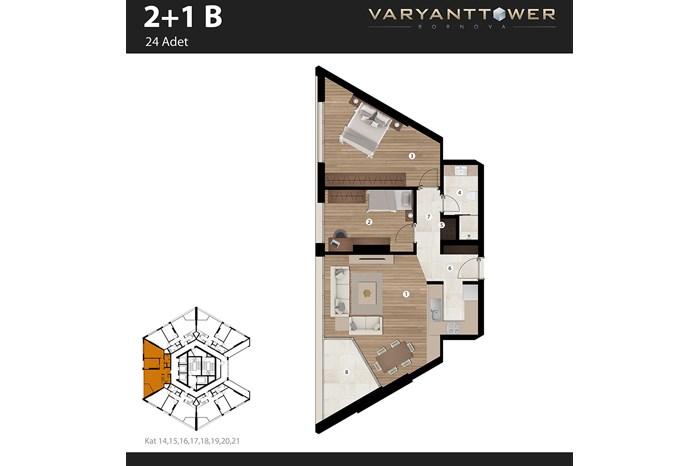 Varyant Tower Bornova Kat Planları - 10