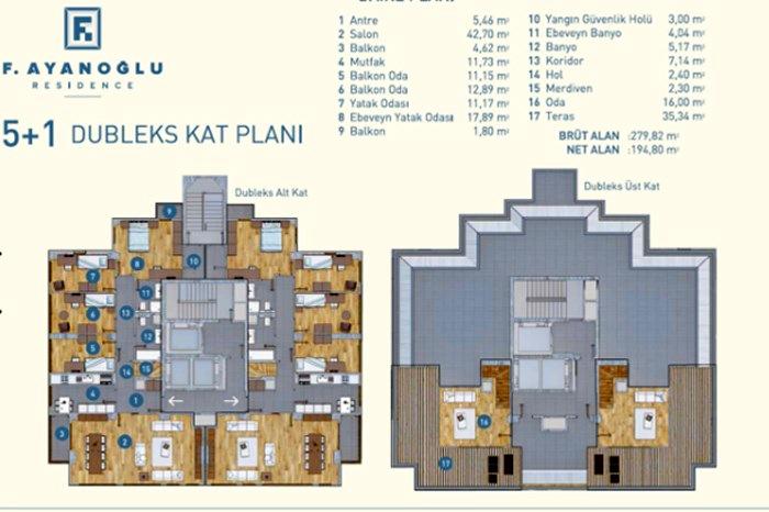 F. Ayanoğlu Residence Kat Planları - 14