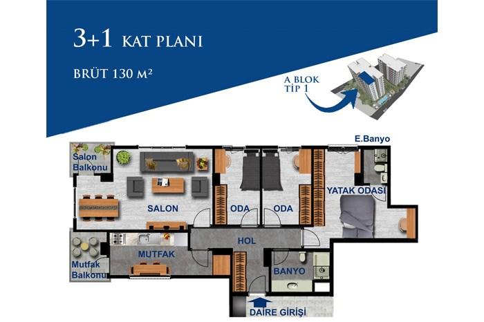 Bazna Residence Kat Planları - 5