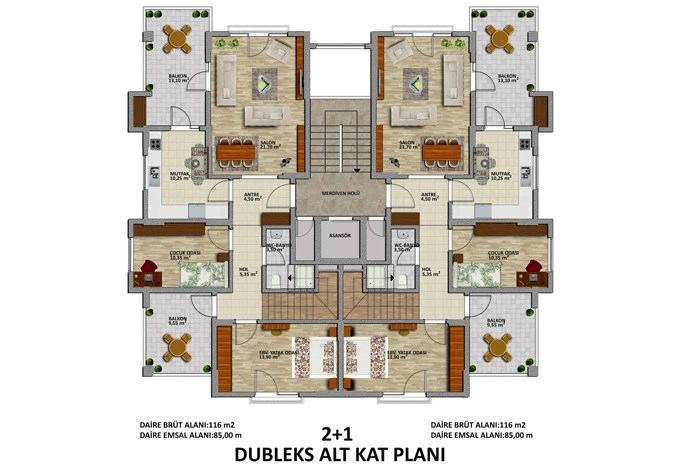 Lotus Park Residence Kat Planları - 2