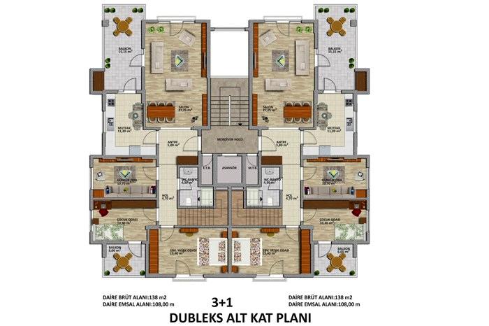 Lotus Park Residence Kat Planları - 14