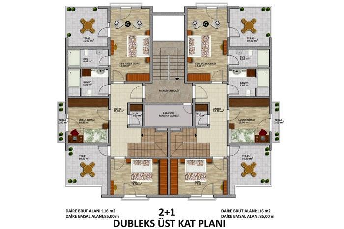 Lotus Park Residence Kat Planları - 1