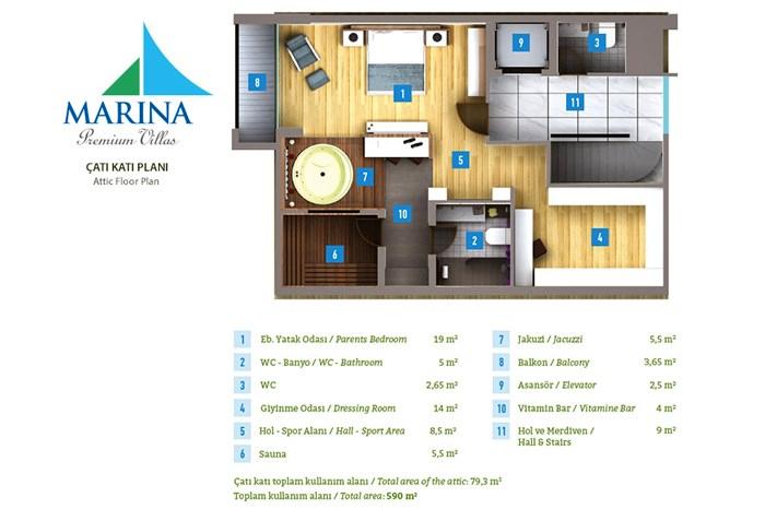 Marina Premium Villas Kat Planları - 5