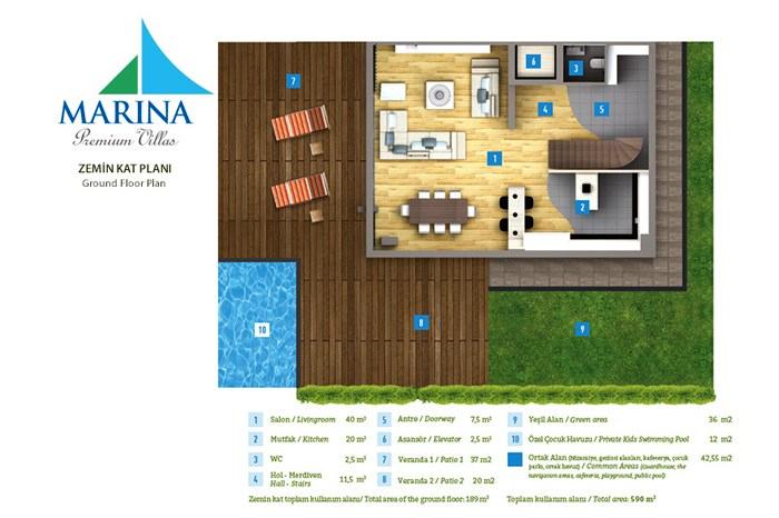 Marina Premium Villas Kat Planları - 7