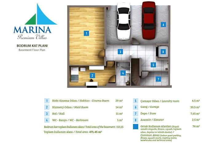 Marina Premium Villas Kat Planları - 8