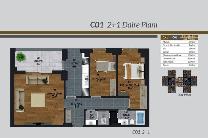 Malatya Life Residence Kat Planları - 4