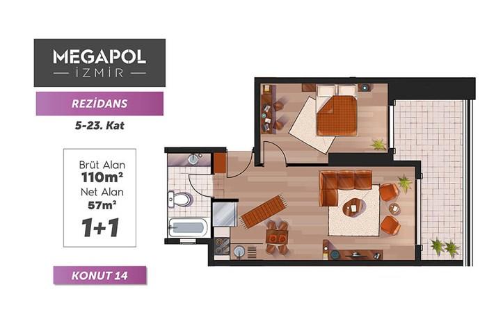 Megapol İzmir Kat Planları - 39