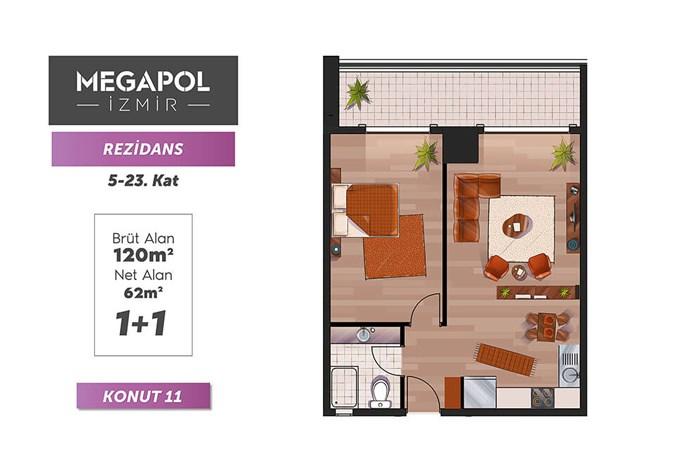 Megapol İzmir Kat Planları - 36
