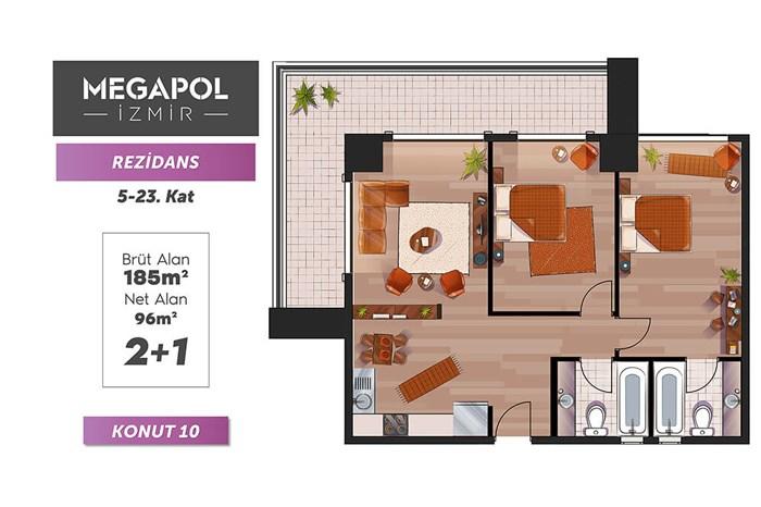 Megapol İzmir Kat Planları - 77