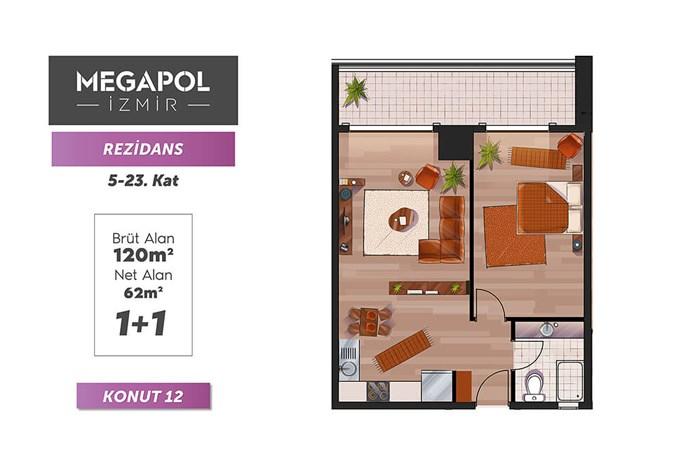 Megapol İzmir Kat Planları - 37
