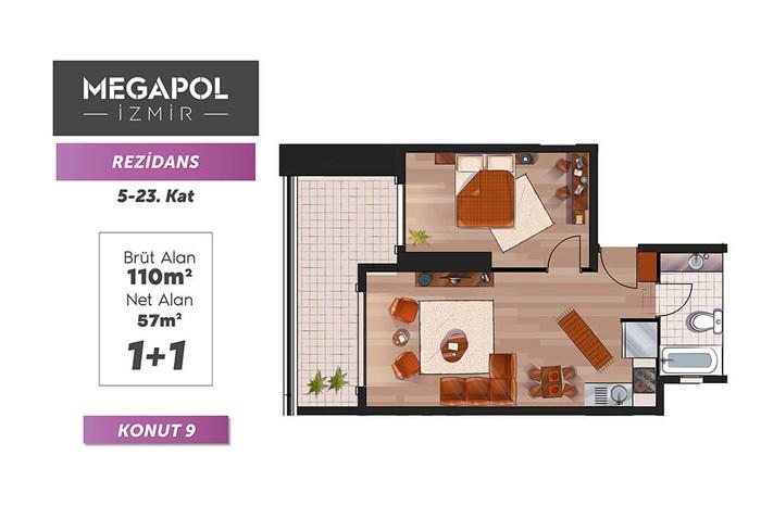 Megapol İzmir Kat Planları - 34