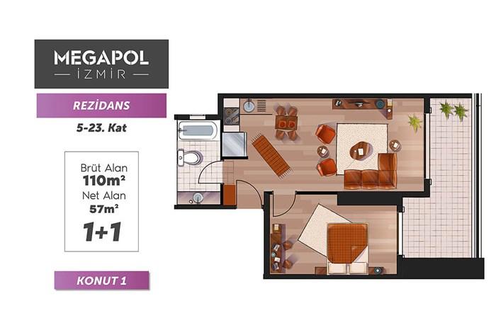 Megapol İzmir Kat Planları - 26