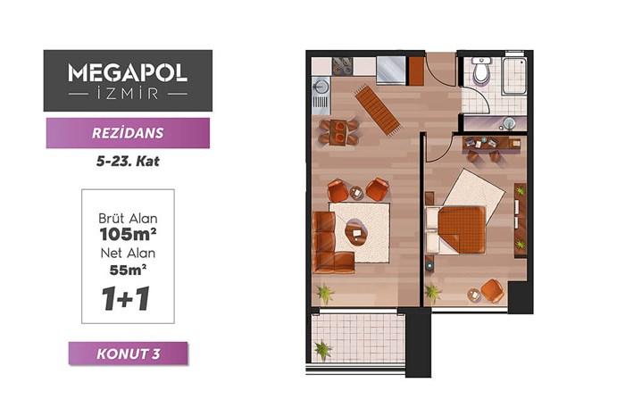 Megapol İzmir Kat Planları - 28