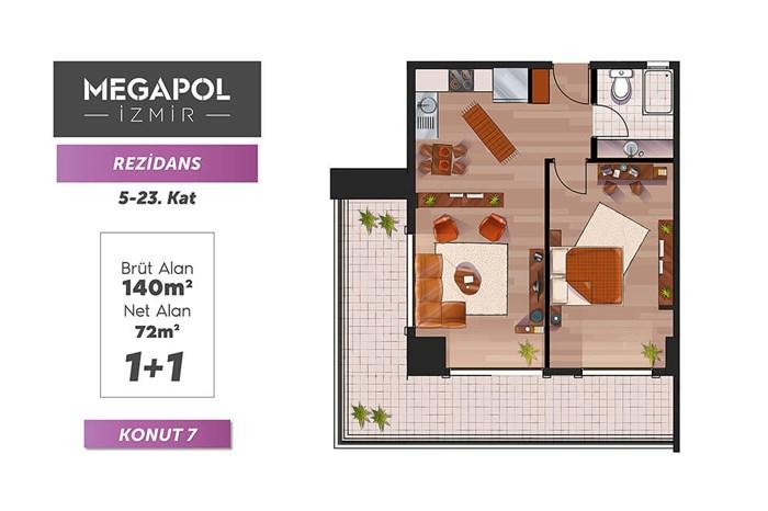 Megapol İzmir Kat Planları - 74