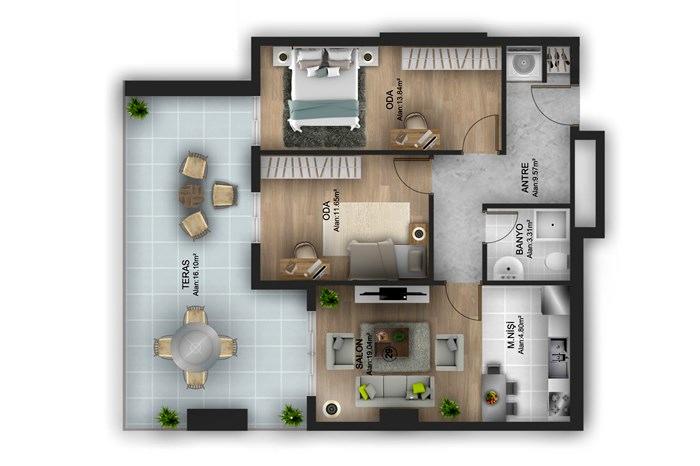 Bahçeşehir Suites Kat Planları - 8