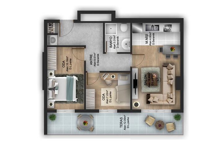 Bahçeşehir Suites Kat Planları - 10