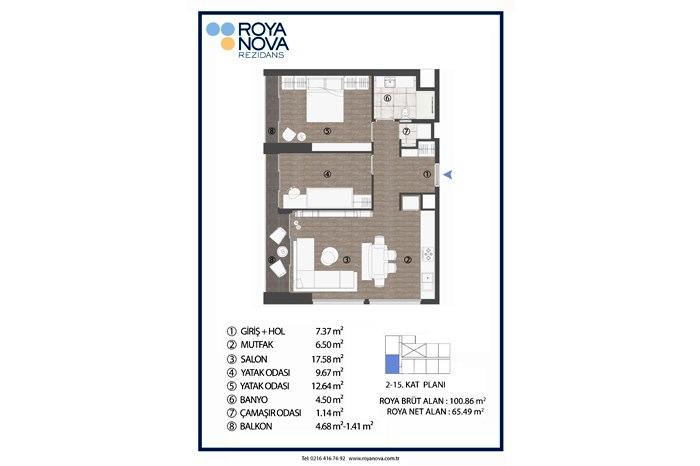 Roya Nova Rezidans Kat Planları - 7