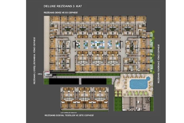 Deluxe Rezidans Kat Planları - 1