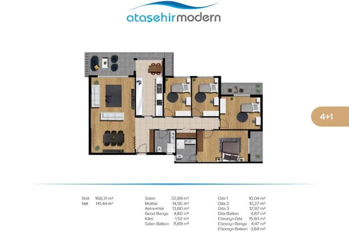Ataşehir Modern İzmir Kat Planları - 12