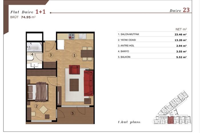 Livera Homes Kemerburgaz Kat Planları - 23