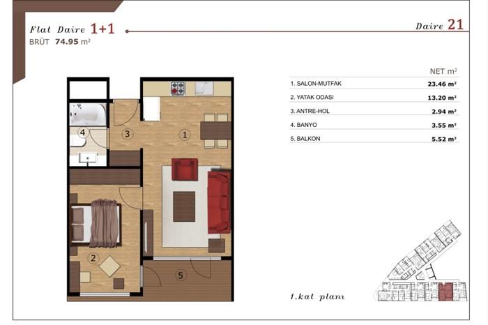 Livera Homes Kemerburgaz Kat Planları - 91