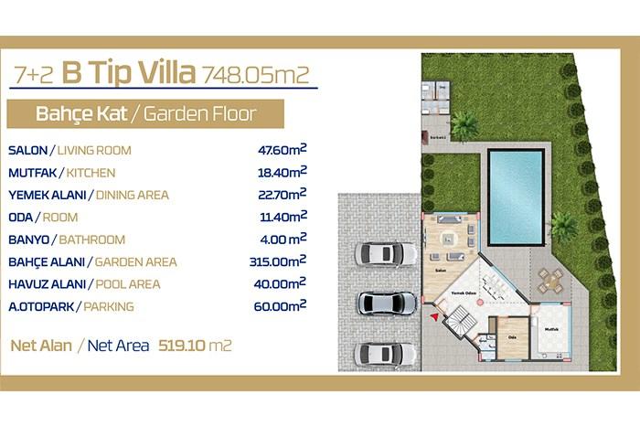 Elite Mavera Villa Kat Planları - 12